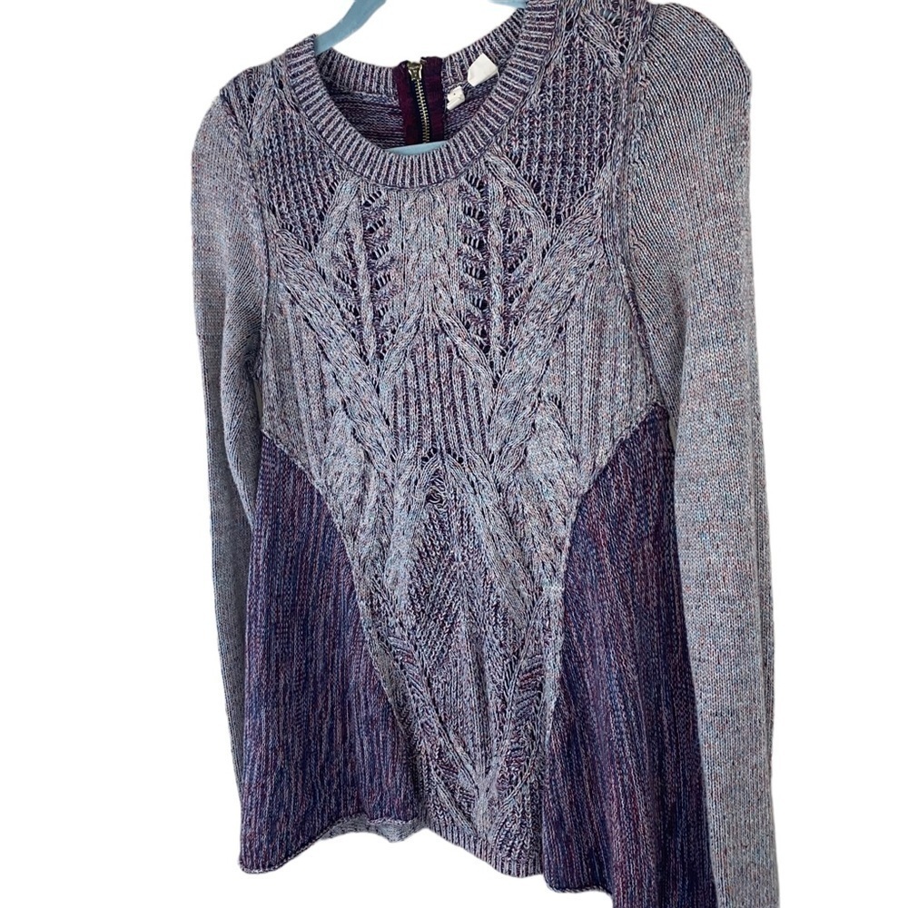 Moth Anthropologie Purple Knit Sweater XS Excellent Pre-owned Condition - Picture 2 of 8